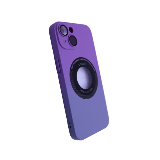 Magnetic Case with Camera Lens for Apple iPhone 14 Purple